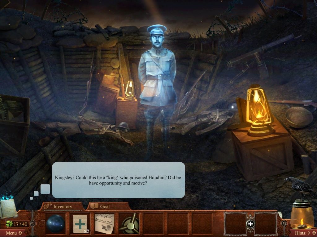 Screenshot of Midnight Mysteries: Haunted Houdini (iPad, 2012) - MobyGames