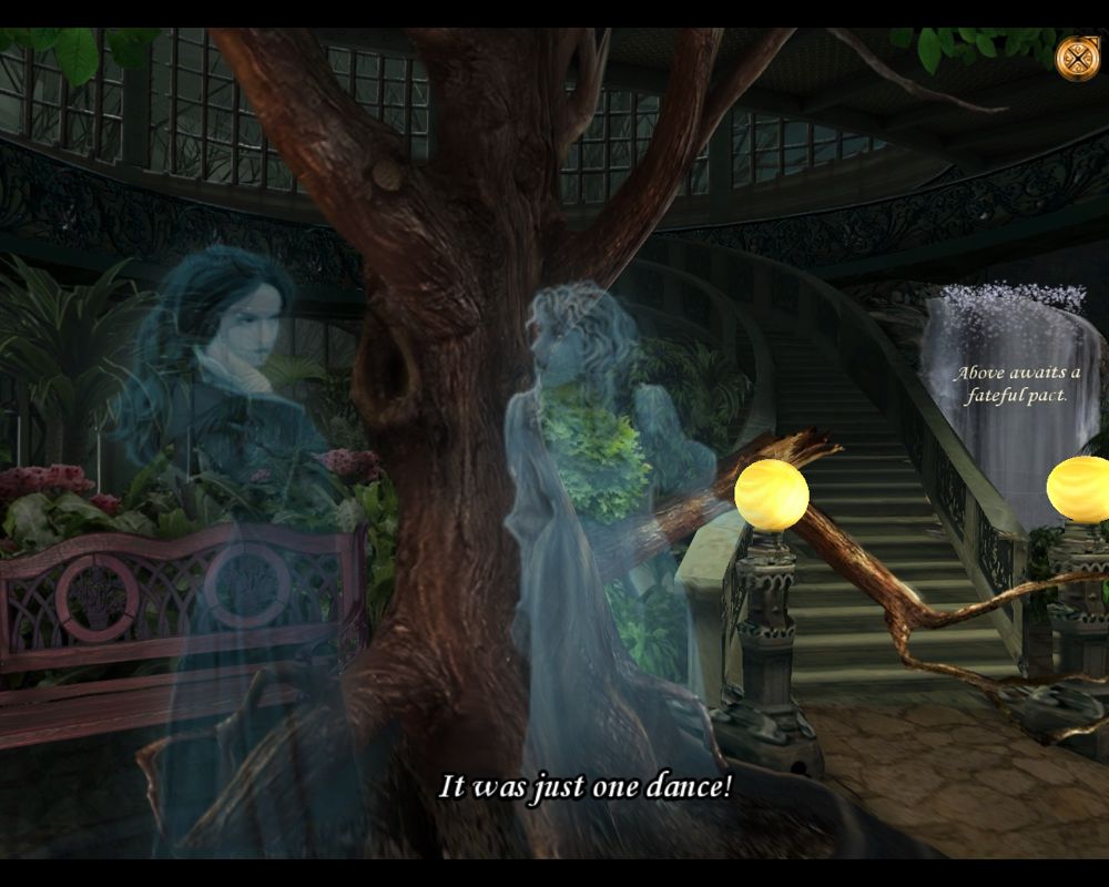 The Stroke of Midnight (Macintosh) screenshot: Lydia & Eva arguing over Vlad