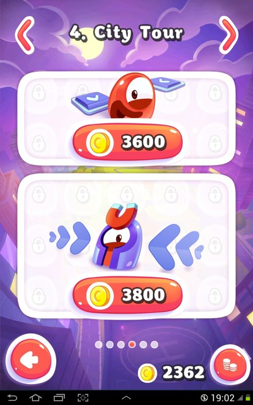 Pudding Monsters (Android) screenshot: Other levels must be purchased with in-game currency