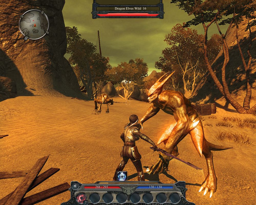 Divinity II: Ego Draconis (Windows) screenshot: Dragon Elves roam the island and will attack you on sight