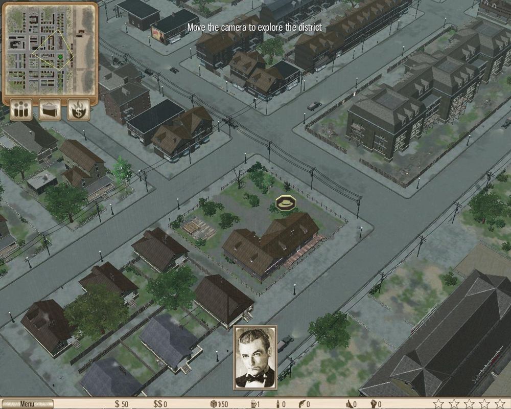 Omerta: City of Gangsters (Windows) screenshot: First mission also acts as a tutorial.