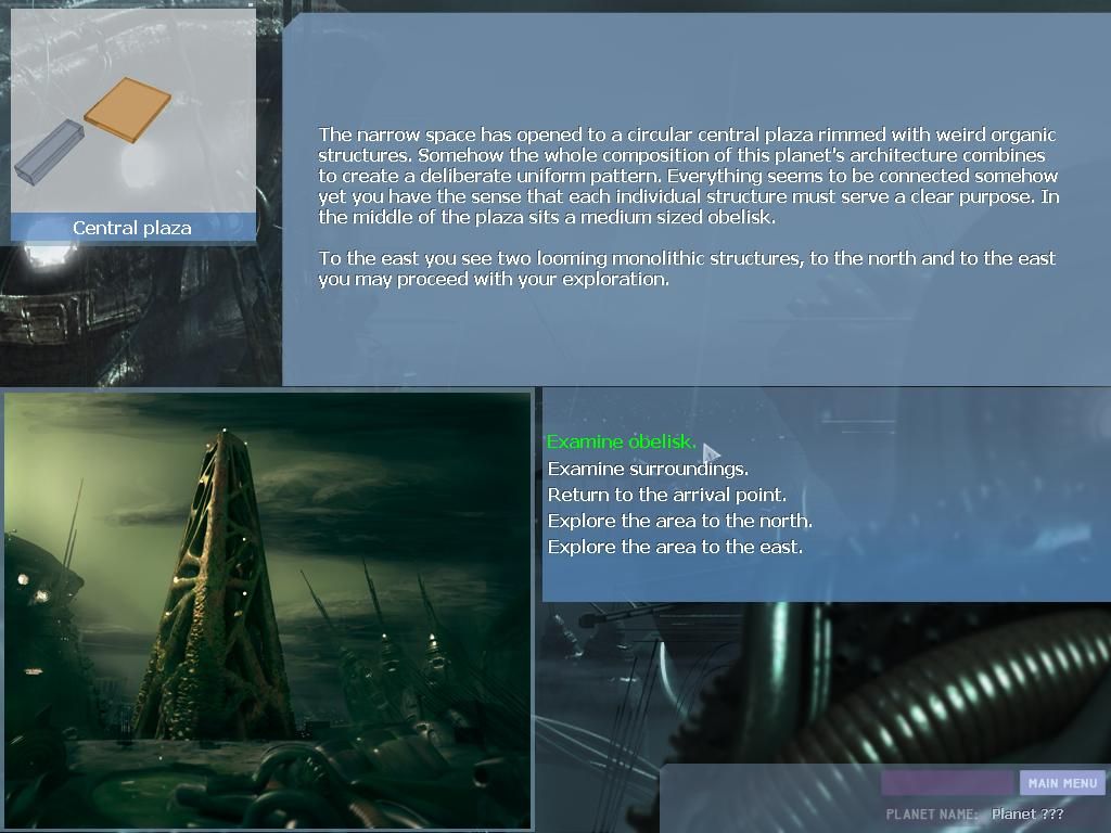 J.U.L.I.A. (Windows) screenshot: On a secret invisible planet within Salia system