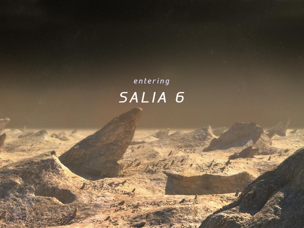 J.U.L.I.A. (Windows) screenshot: Descending to the surface of Salia 6