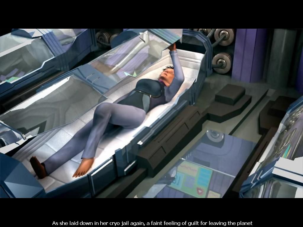 J.U.L.I.A. (Windows) screenshot: Rachel may decide to fly back to Earth of Solar system in cryosleep