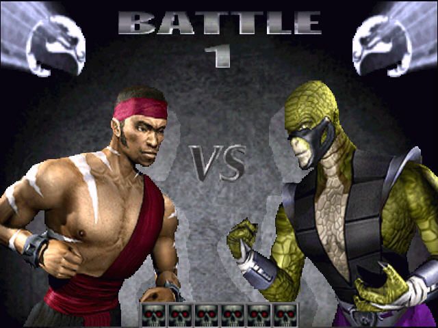 Mortal Kombat 4 (Windows) screenshot: Kai vs Reptile