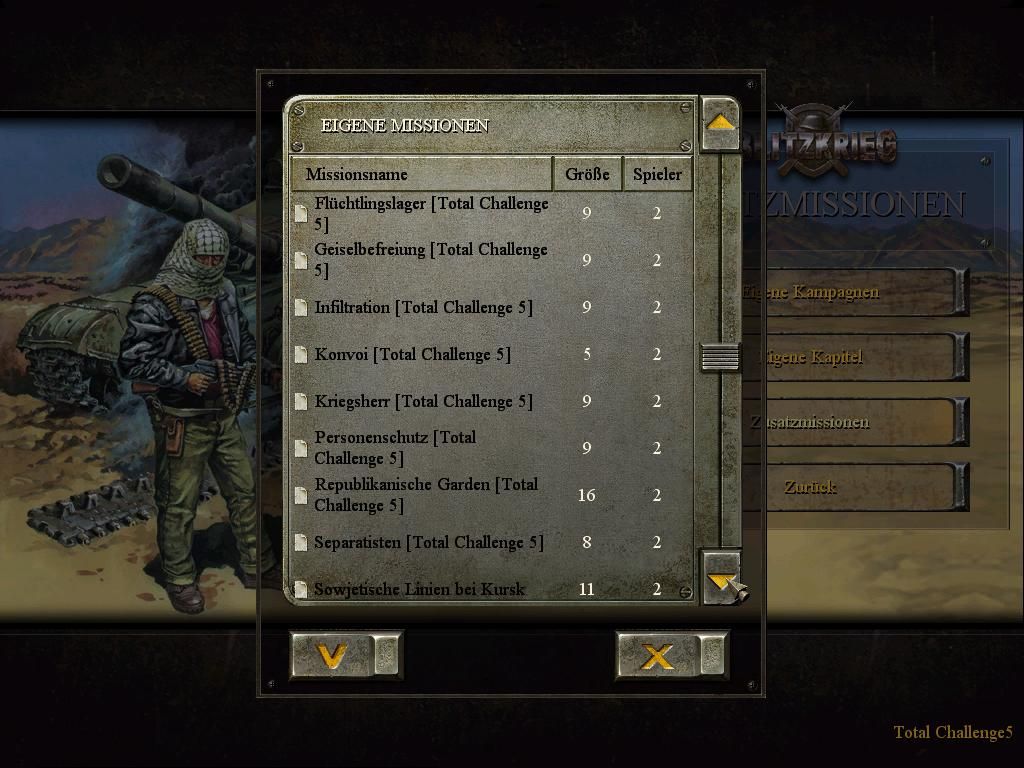 Total Challenge V: Das Add-On zu Blitzkrieg (Windows) screenshot: New Scenarios