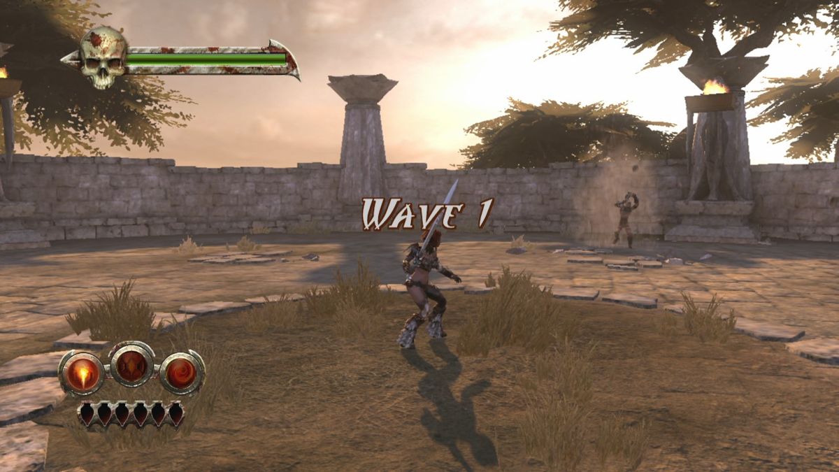 Golden Axe: Beast Rider (Xbox 360) screenshot: Testing your skills in the arena battle.