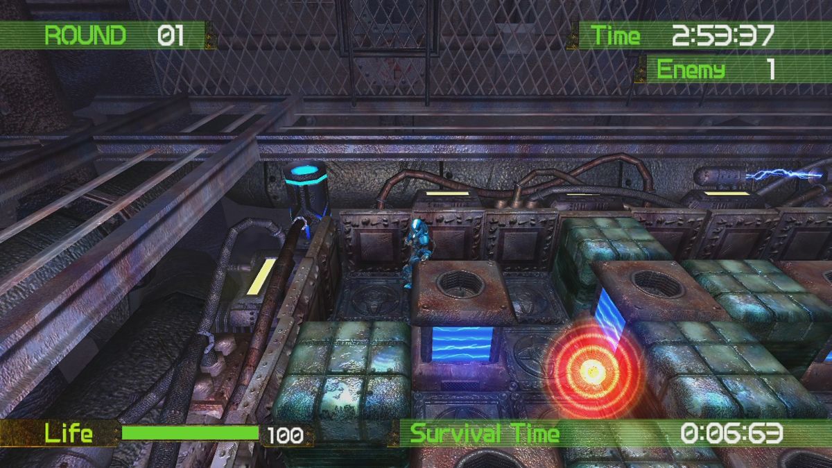 Bomberman: Act:Zero (Xbox 360) screenshot: Starting game in FPB mode with free camera rotation.