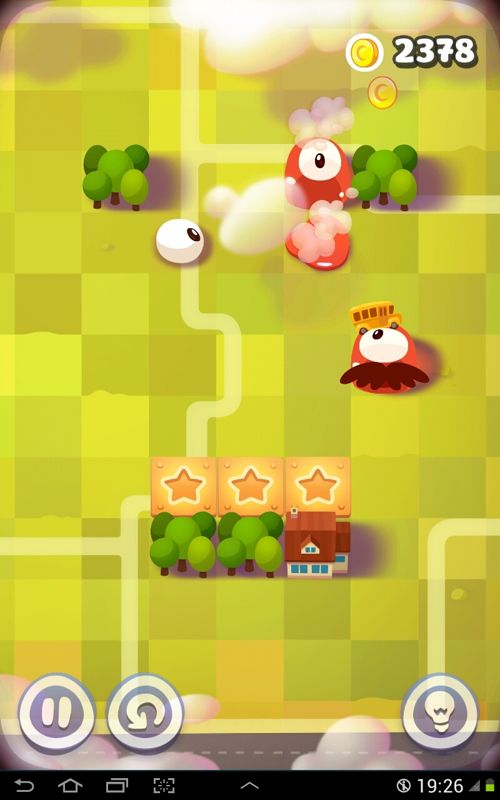 Pudding Monsters (Android) screenshot: You need to roll the eye into the pudding mass to make a real pudding