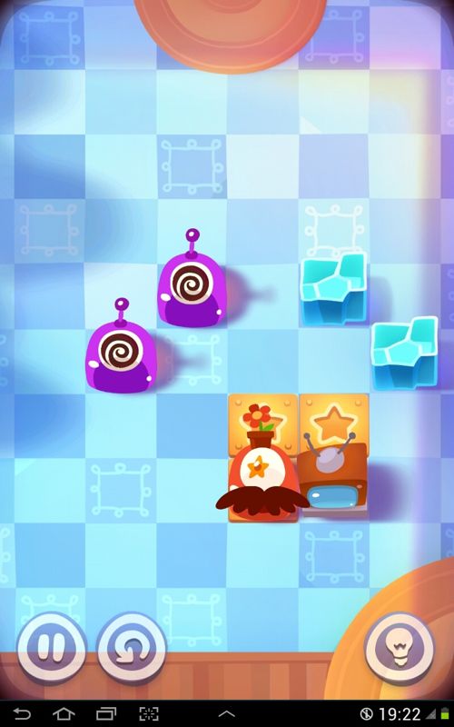 Pudding Monsters (Android) screenshot: Let's join that mustache guy near the TV