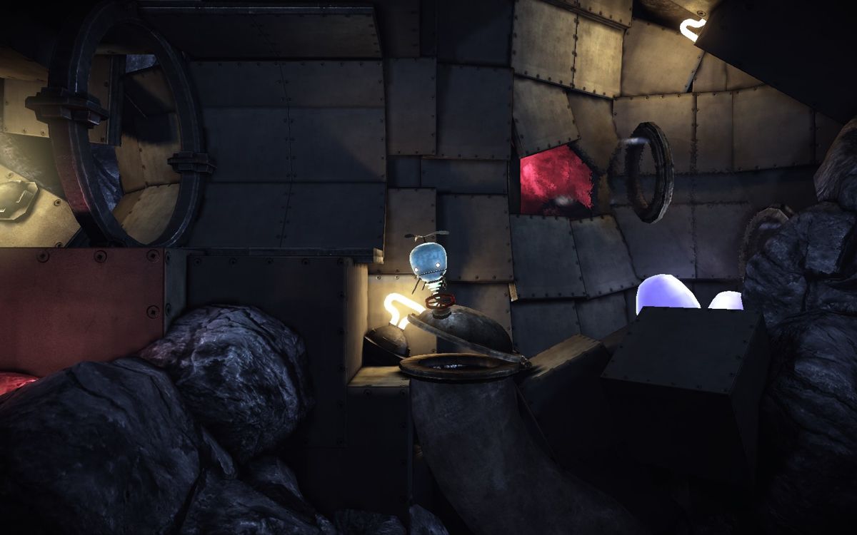 Unmechanical (Windows) screenshot: Lifting the lid to the pipe