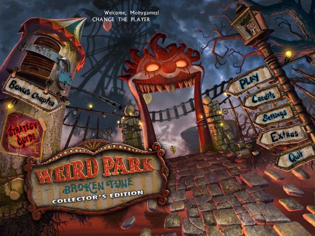 Weird Park: Broken Tune (Collector's Edition) (Windows) screenshot: Title / main menu
