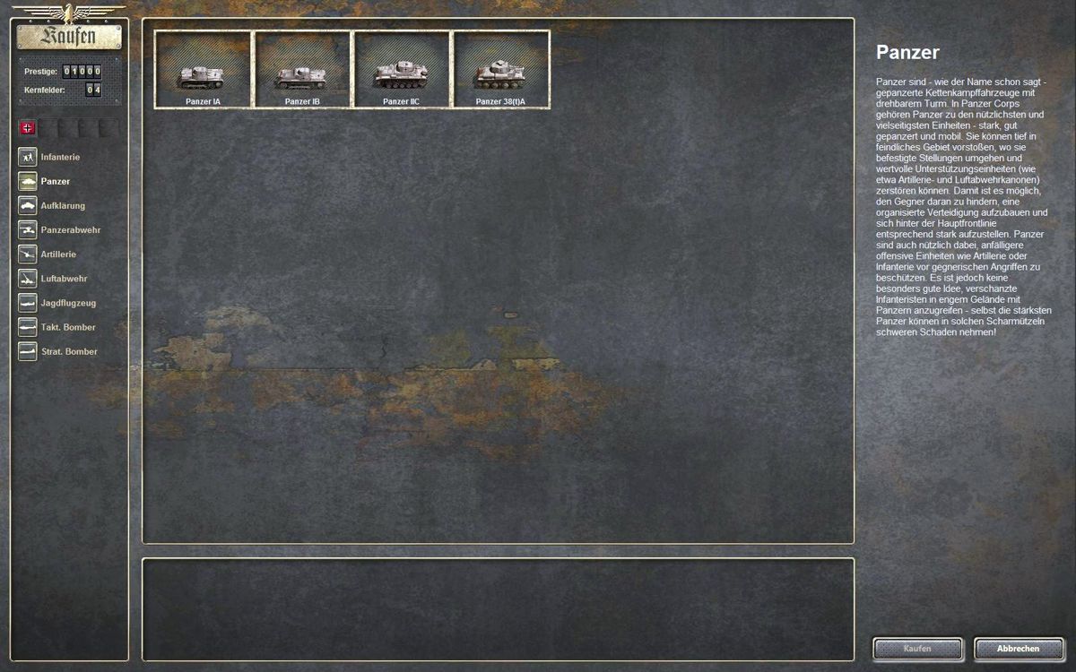 Panzer Corps: Grand Campaign '39 (Windows) screenshot: Buy new units.