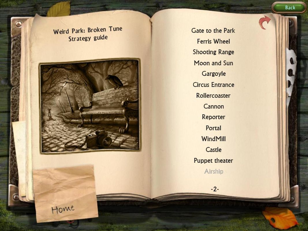 Weird Park: Broken Tune (Collector's Edition) (Windows) screenshot: Strategy guide