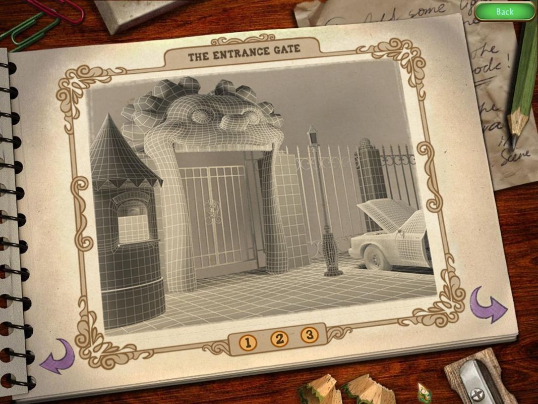 Weird Park: Broken Tune (Collector's Edition) (Windows) screenshot: Collector’s concept art - The Entrance Gate (2) 3D Modeling
