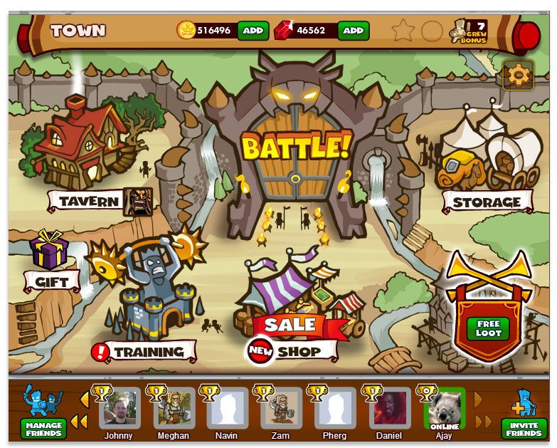 Screenshot of Dungeon Rampage (Browser, 2012) - MobyGames