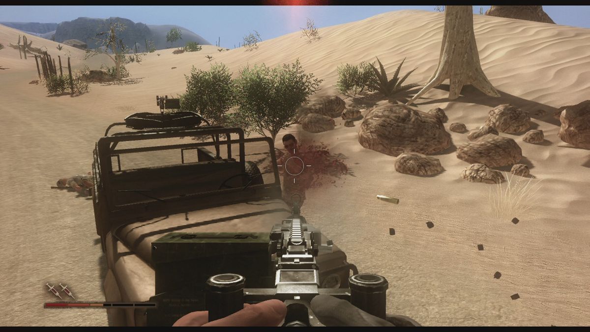 Far Cry 2 (Xbox 360) screenshot: Taking care of the enemy patrol.