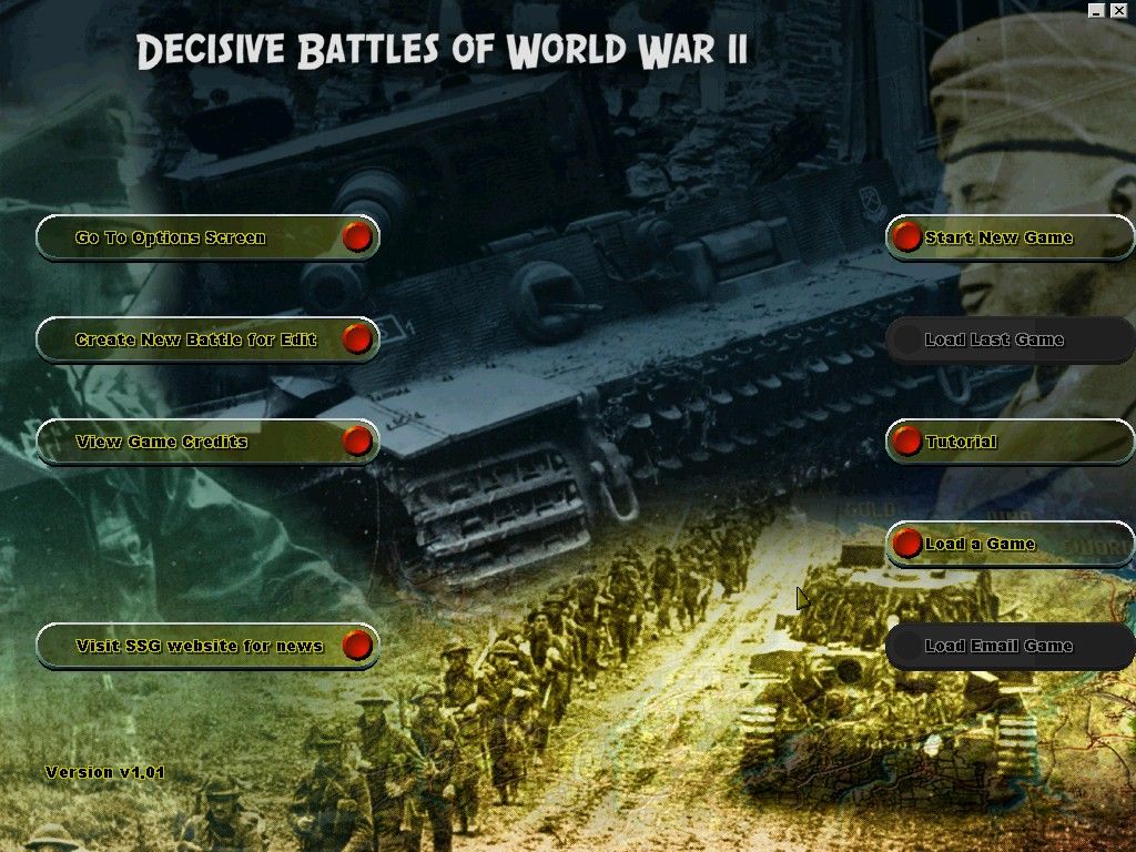 Decisive Battles of World War II: Battles in Normandy (Windows) screenshot: Main Screen