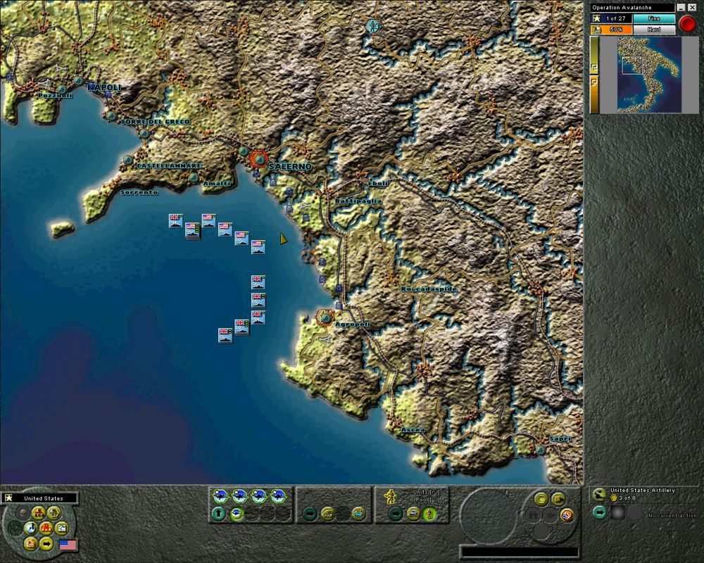 Decisive Battles of World War II: Battles in Italy (Windows) screenshot: Invasion of Italy