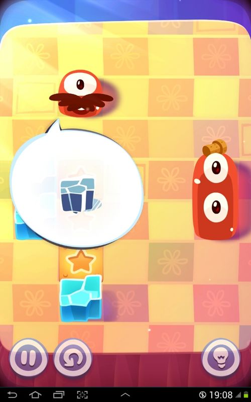 Pudding Monsters (Android) screenshot: Ice blocks are useful, but break after one hit