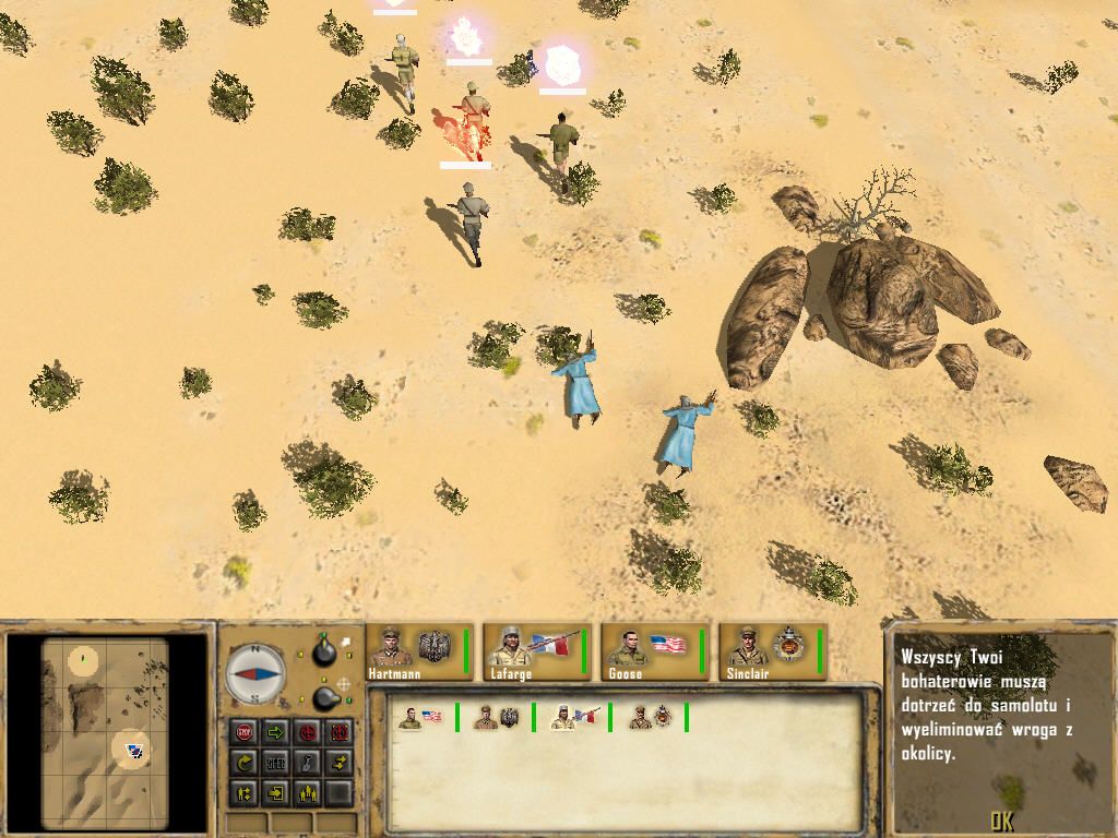 Desert Rats vs. Afrika Korps (Windows) screenshot: Bodies in the sand