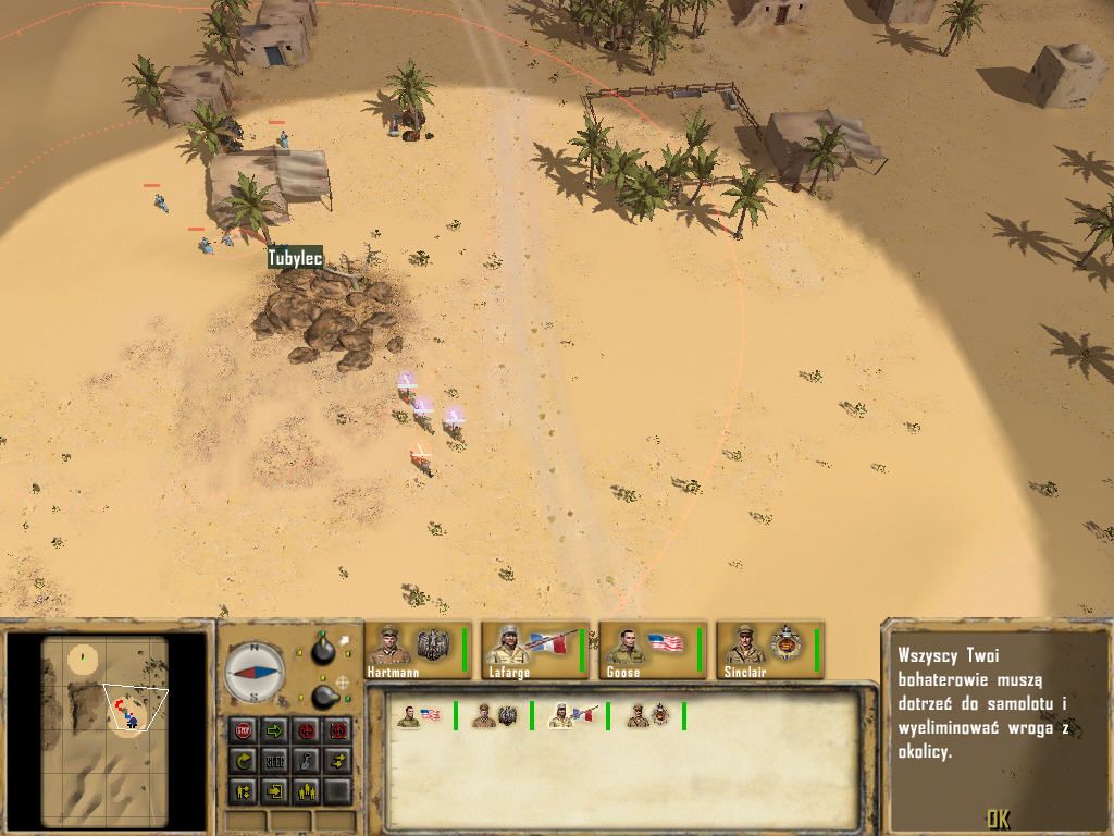 Desert Rats vs. Afrika Korps (Windows) screenshot: Attack on village