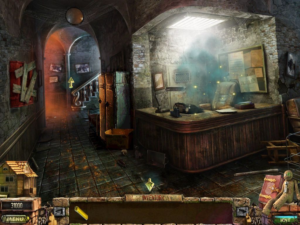 Stray Souls: Dollhouse Story (iPad) screenshot: Police station front desk
