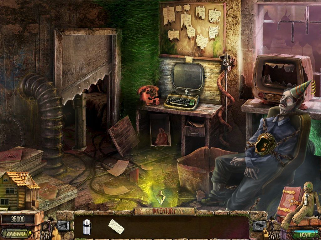 Stray Souls: Dollhouse Story (iPad) screenshot: The police chief in some evil spell