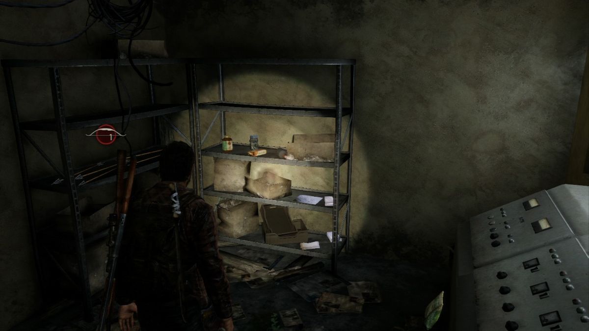 The Last of Us (PlayStation 3) screenshot: There's a lot of useful things to find if you search, but there is a limit to how much you can carry.