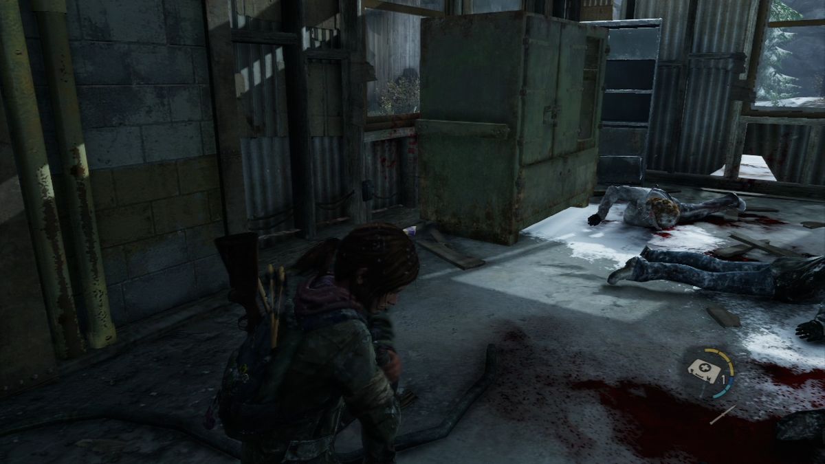 The Last of Us (PlayStation 3) screenshot: You can heal your wounds if you have a medkit.