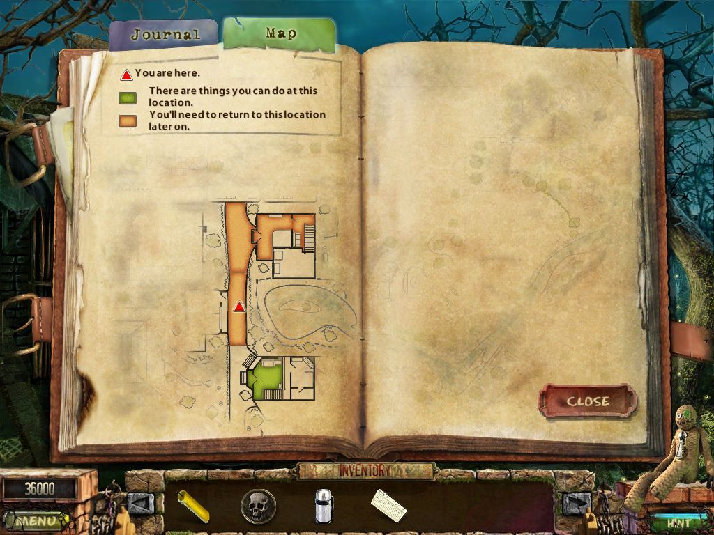 Stray Souls: Dollhouse Story (iPad) screenshot: Journal / Map