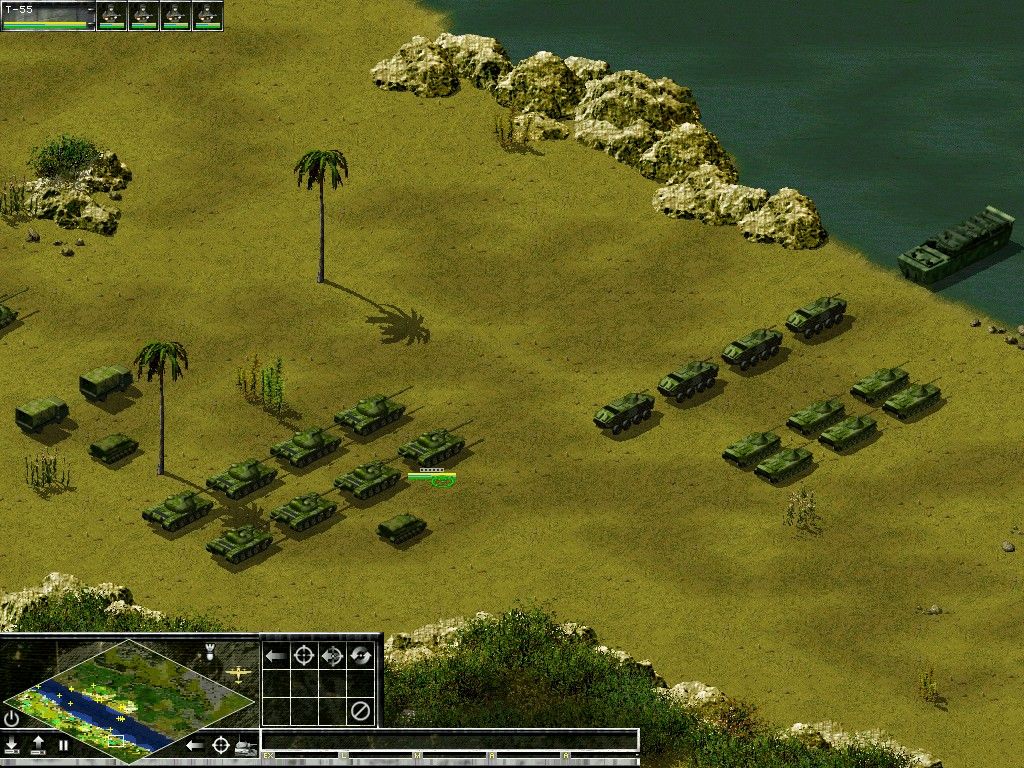 Cold War Conflicts (Windows) screenshot: Egyptian troops wait for orders