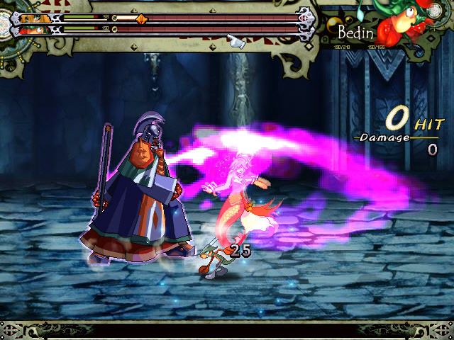Shengnü zhi Ge: Heroine Anthem - The Elect of Wassernixe (Windows) screenshot: This boss hits hard. Only loads of health potions can help here