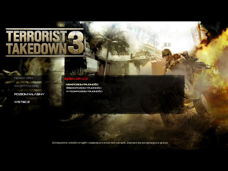 Terrorist Takedown 3 (Windows) screenshot: Main menu