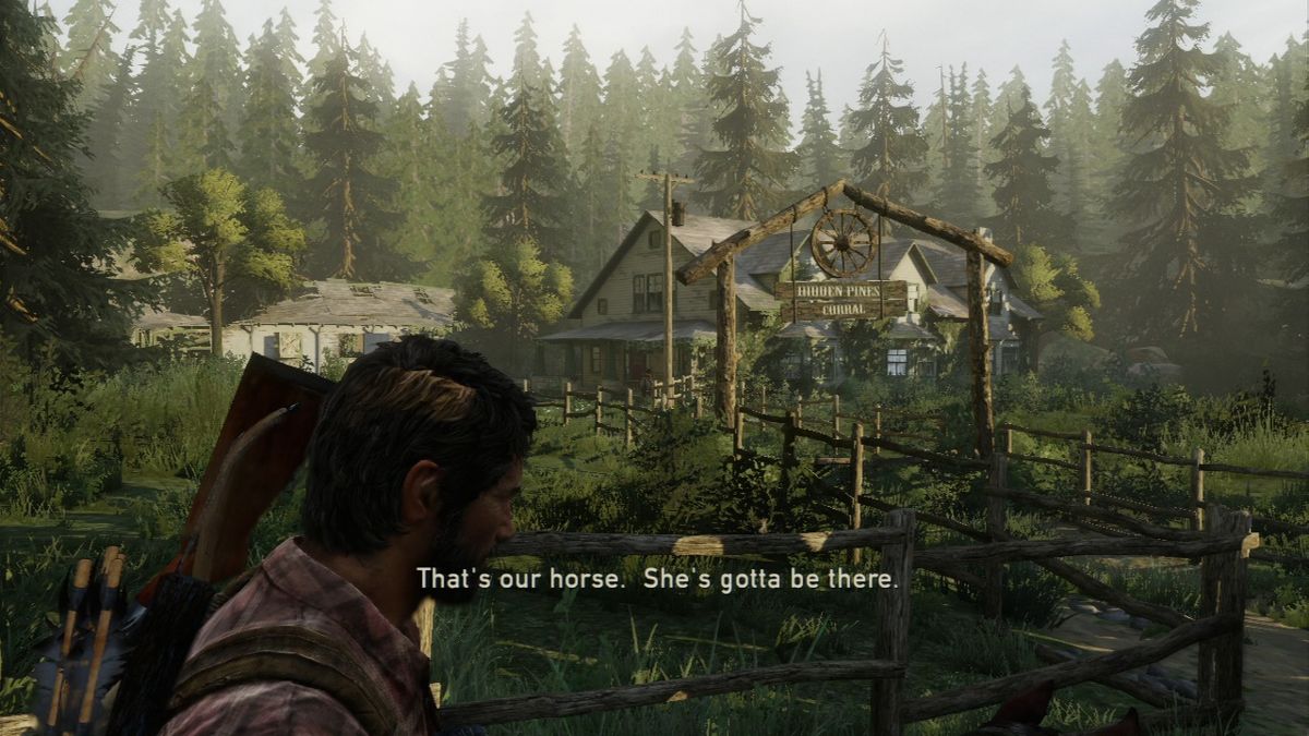 The Last of Us (PlayStation 3) screenshot: Approaching the ranch.