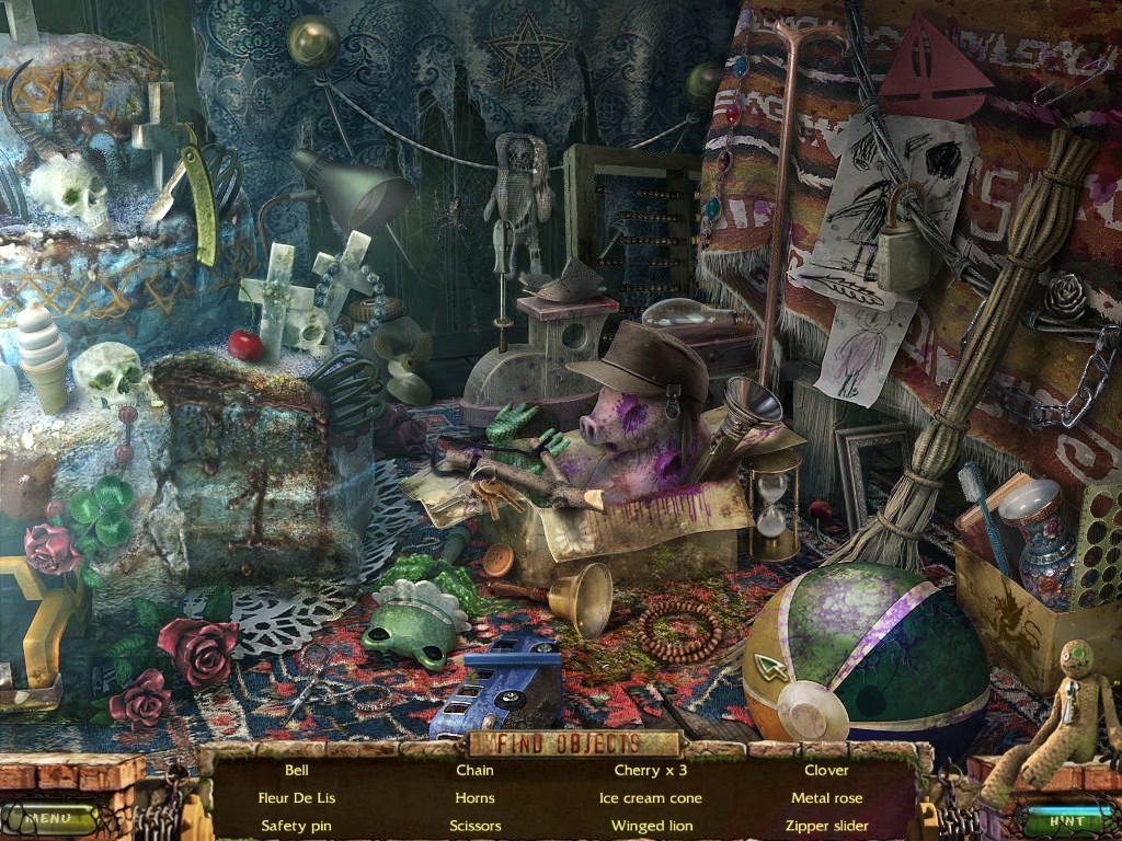 Stray Souls: Dollhouse Story (Macintosh) screenshot: Evil playroom - objects