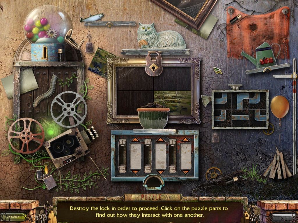 Stray Souls: Dollhouse Story (Macintosh) screenshot: Elaborate door lock puzzle