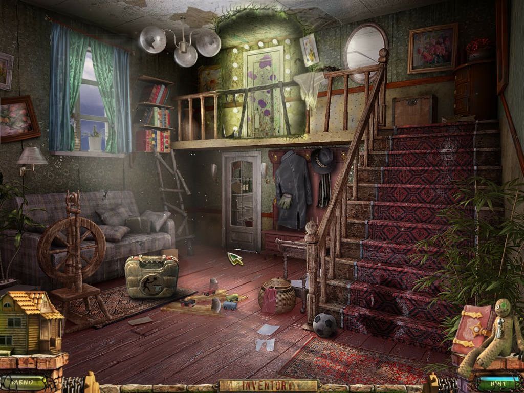 Stray Souls: Dollhouse Story (Macintosh) screenshot: The old house now cleansed of the evil