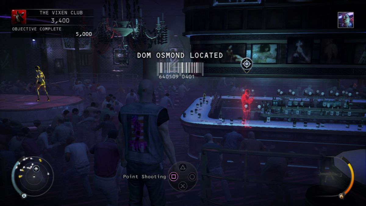 Hitman: Absolution (PlayStation 3) screenshot: Use instinct mode to locate the targets or sense nearby enemies concealed from the line of sight.