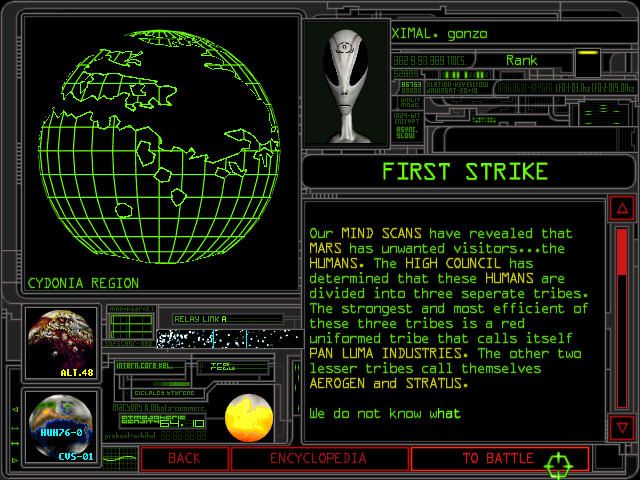 Dark Colony (Windows) screenshot: First strike