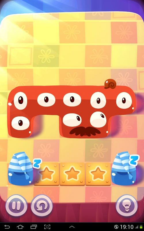 Pudding Monsters (Android) screenshot: Now just slide them down and we won