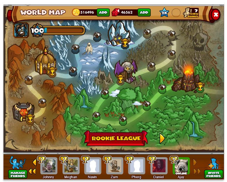 Screenshot of Dungeon Rampage (Browser, 2012) - MobyGames