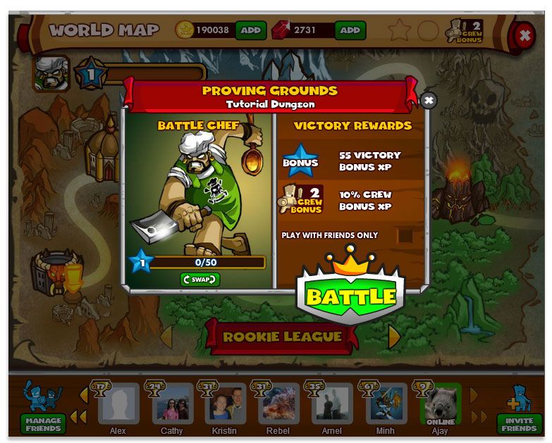 Screenshot of Dungeon Rampage (Browser, 2012) - MobyGames