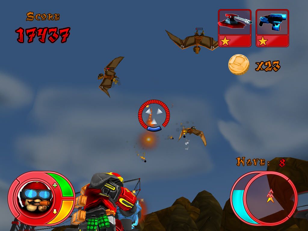 Dinocalypse (Windows) screenshot: Like the Luftwaffe