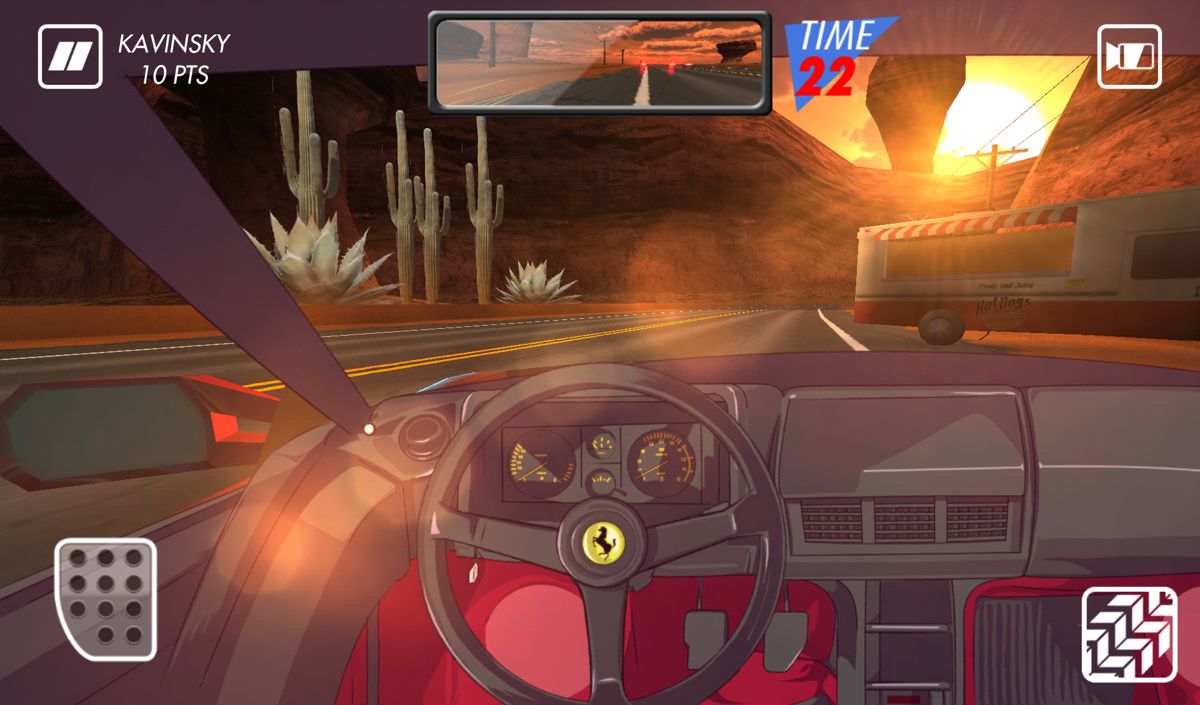 Kavinsky (Android) screenshot: View from inside the car