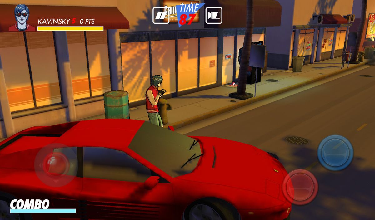 Kavinsky (Android) screenshot: Start of the first fighting level