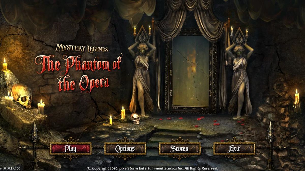 Mystery Legends: The Phantom of the Opera (Windows) screenshot: Main menu