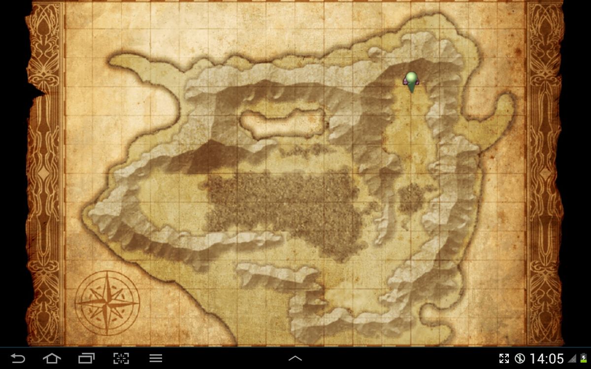 Final Fantasy III (Android) screenshot: The map