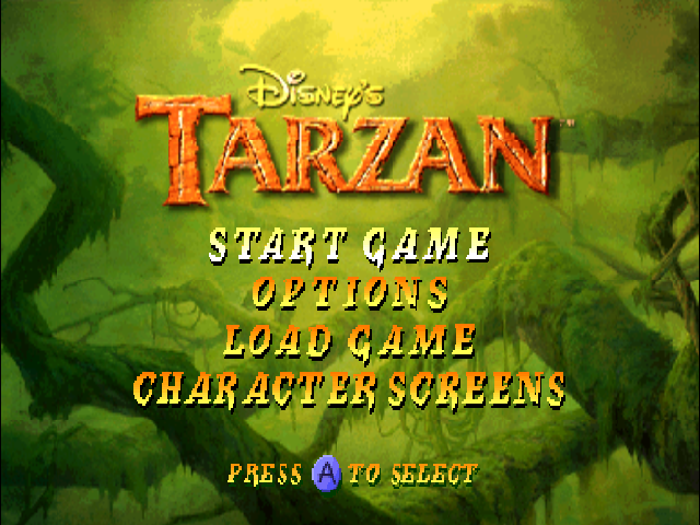 Disney's Tarzan (Nintendo 64) screenshot: Title screen