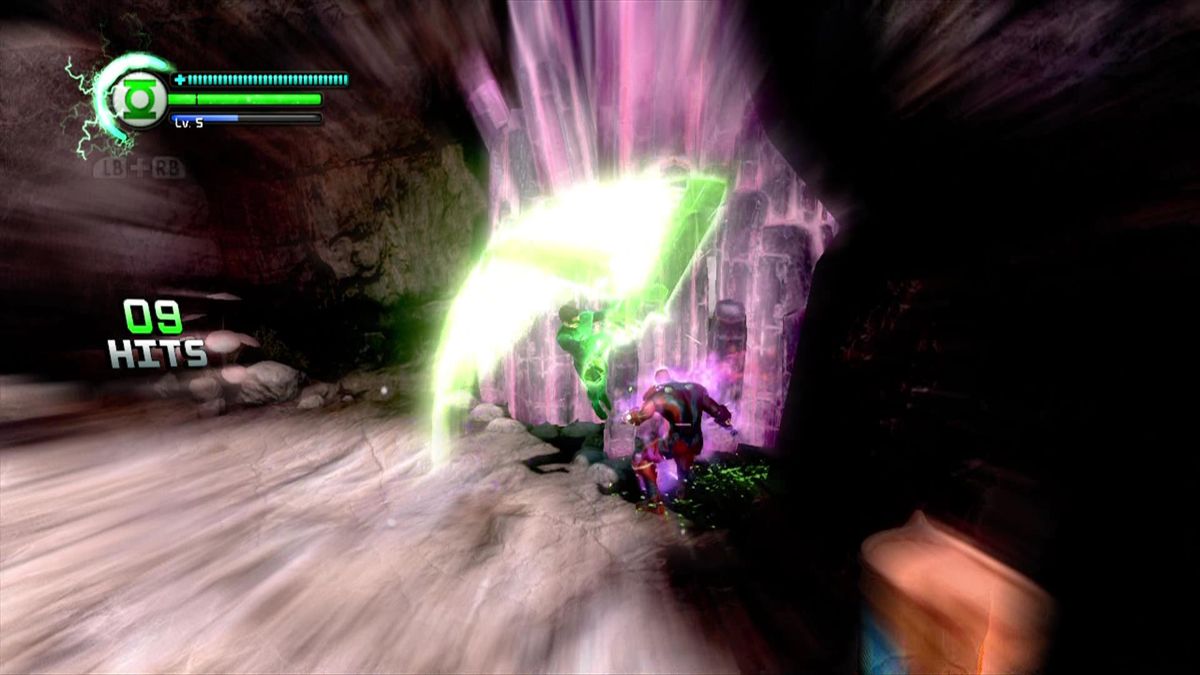 Green Lantern: Rise of the Manhunters (Xbox 360) screenshot: Slow-motion finisher
